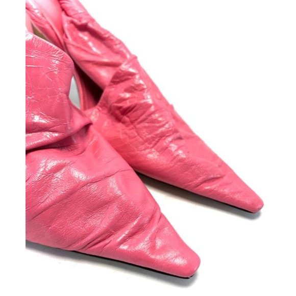 BOTTEGA VENETA Pink Twist The Patent Leather Slingback Pumps Size EU:38.5 - Picture 4 of 12